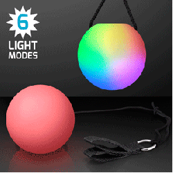 Light Up Swinging LED POI Balls with Wrist Strap